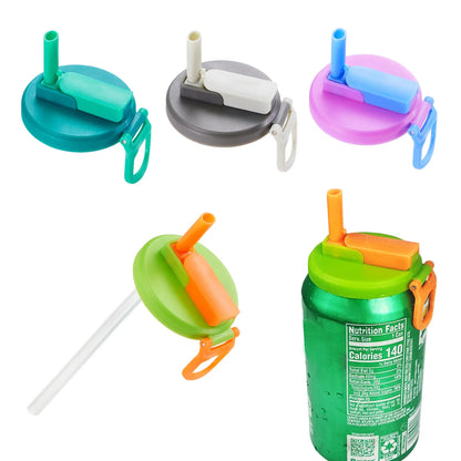 Leakproof Silicone Can Covers with Straws