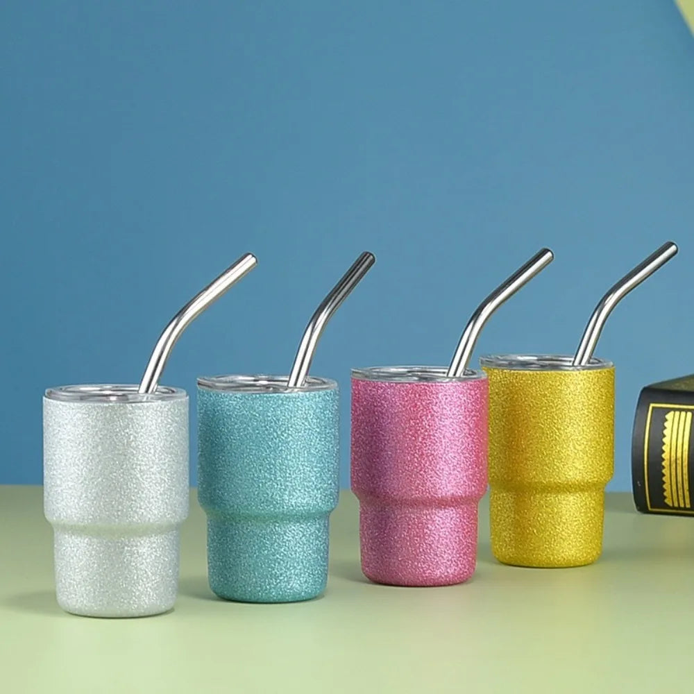 3oz Glitter Stainless Steel Insulated Tumbler