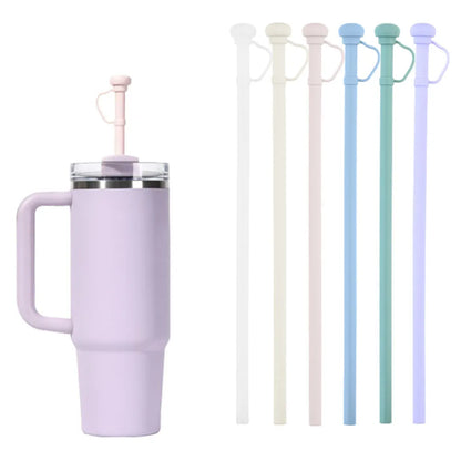 Reusable 12-Inch Silicone Straws